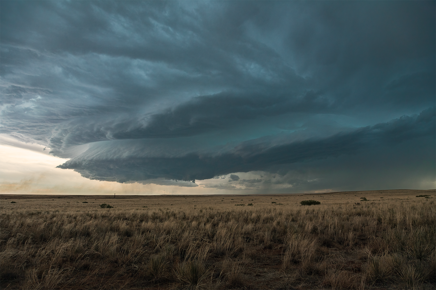 Photographic print of the liberty bell shaped Fort Sumner, New Mexico supercell.